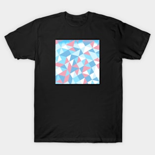 Trans Pride Tilted Geometric Shapes Collage T-Shirt